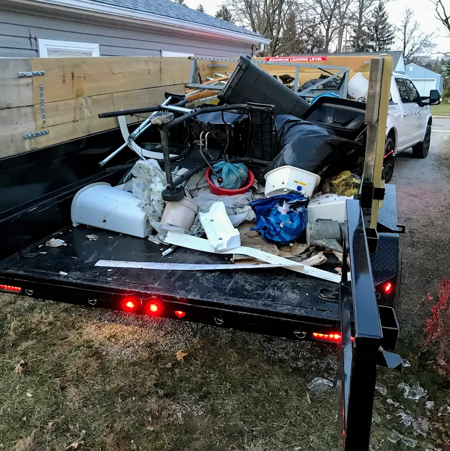 Roll-off dumpster delivered to a residential driveway in Bernards