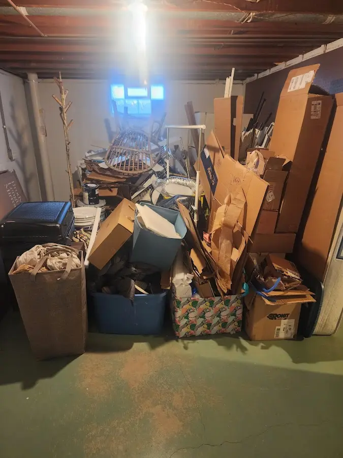 Roll-off dumpster container at job site for Yard Waste Dumpster Rental in Bernards